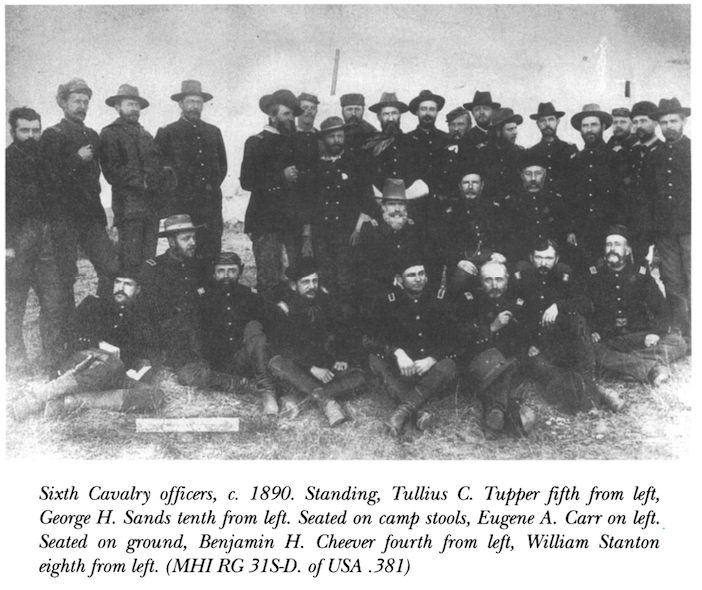 Sixth Calvary Officers, c. 1890. From Charles Collins, "ON THE MARCH WITH MAJOR TUPPER’S COMMAND."