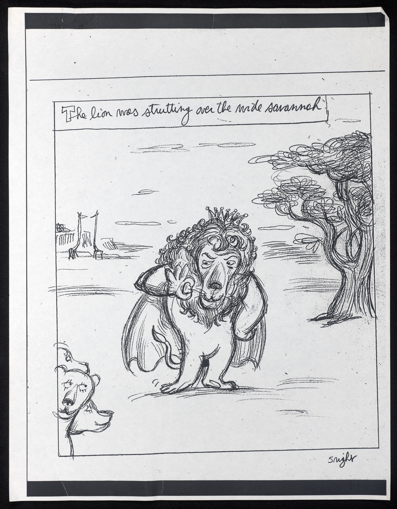 Who's Got Game: The Lion or the Mouse; Toni Morrison Papers, C1491, Manuscripts Division, Department of Special Collections, Princeton University Library