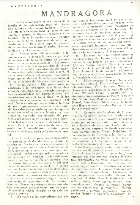 Mandrágora Nº 4, 7