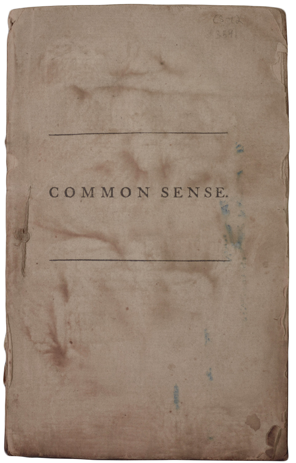 Image of title page from "Common Sense; Addressed to the Inhabitants of America"
