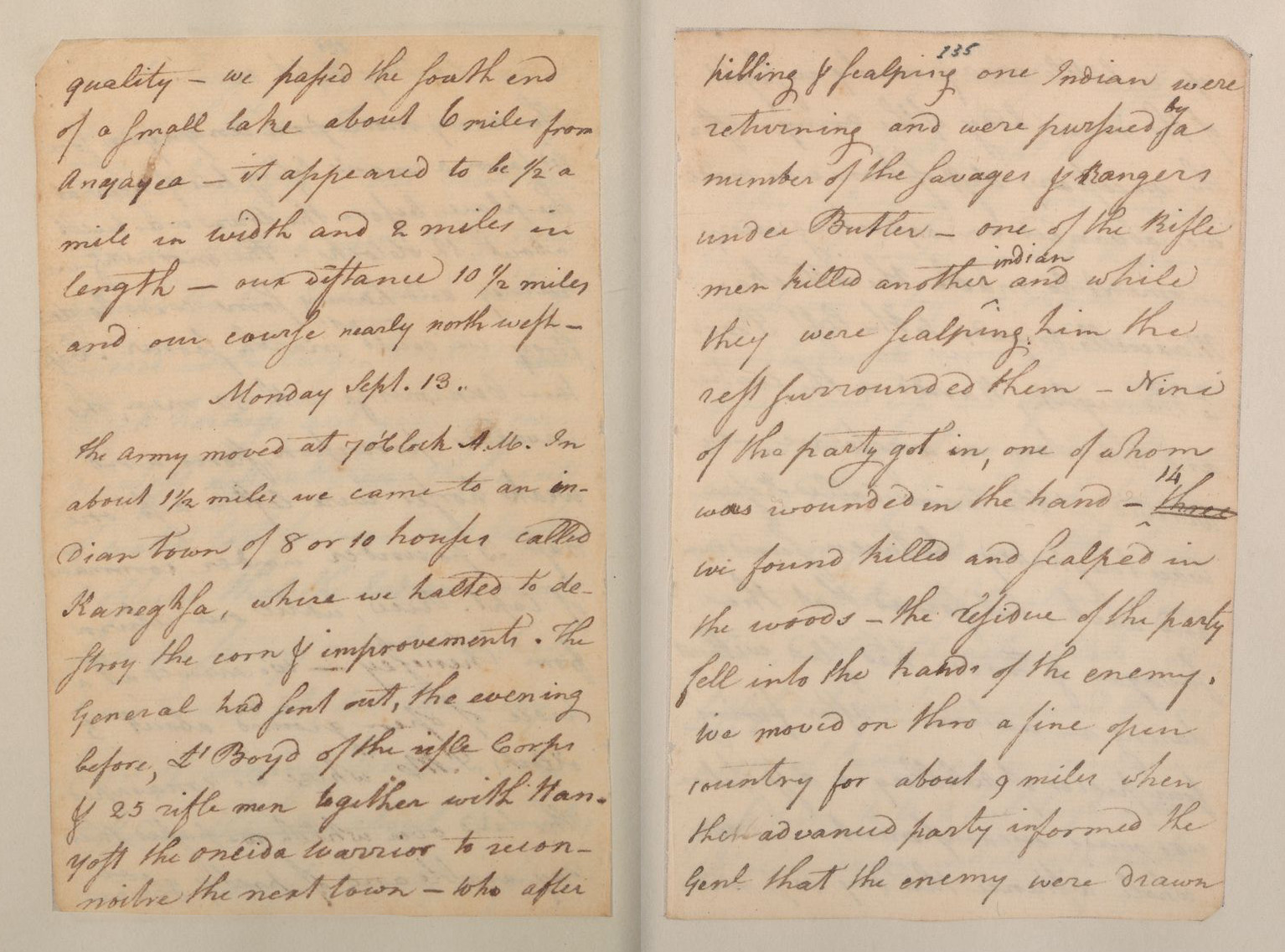 Image of two pages from "Revolutionary War diary, 1776-1779"