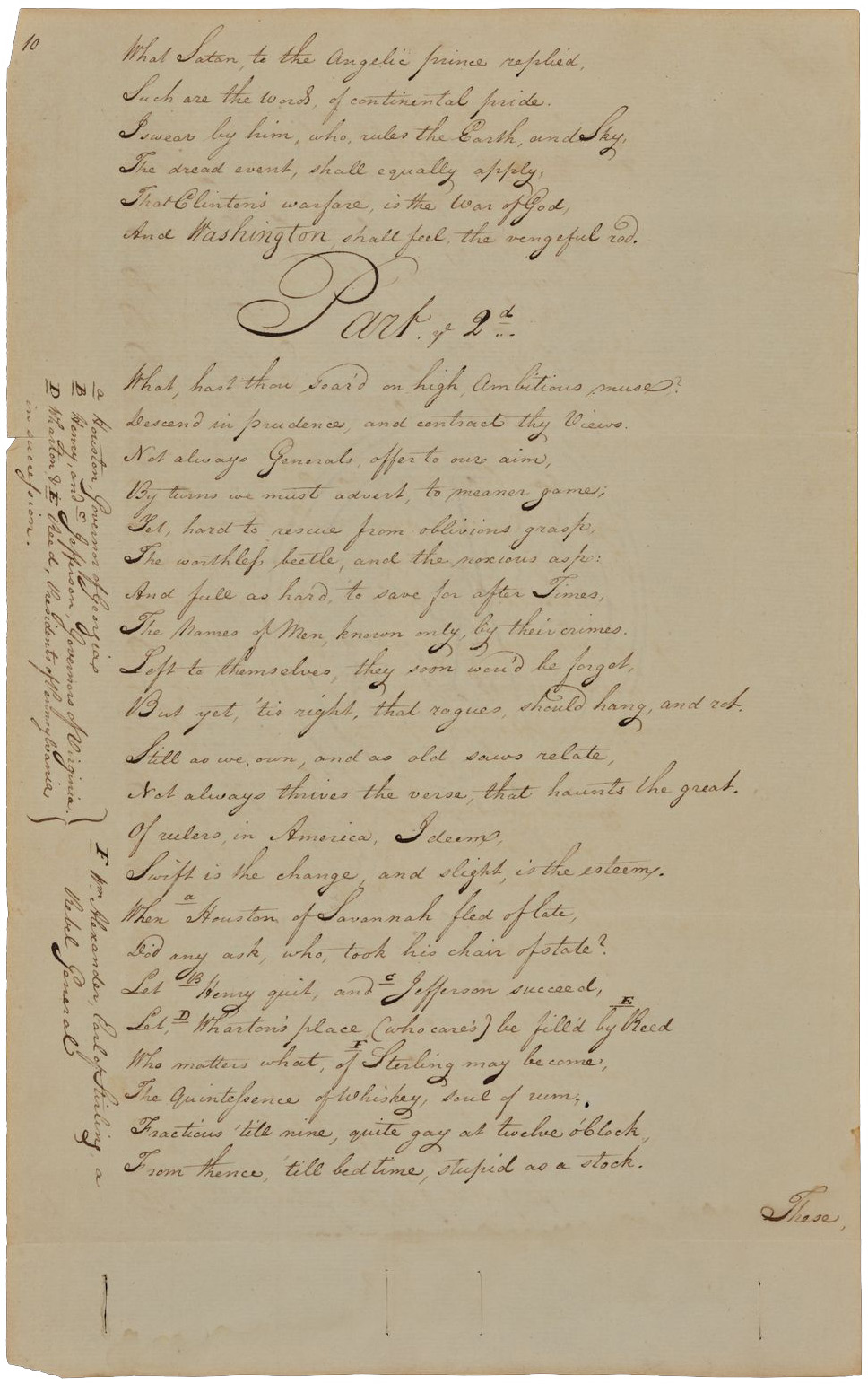 Image of “The American Times: A Satire,” circa 1779