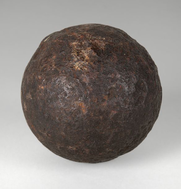 Image of "Cannonball found in April 1896 near the Princeton battlefield, circa 1777"
