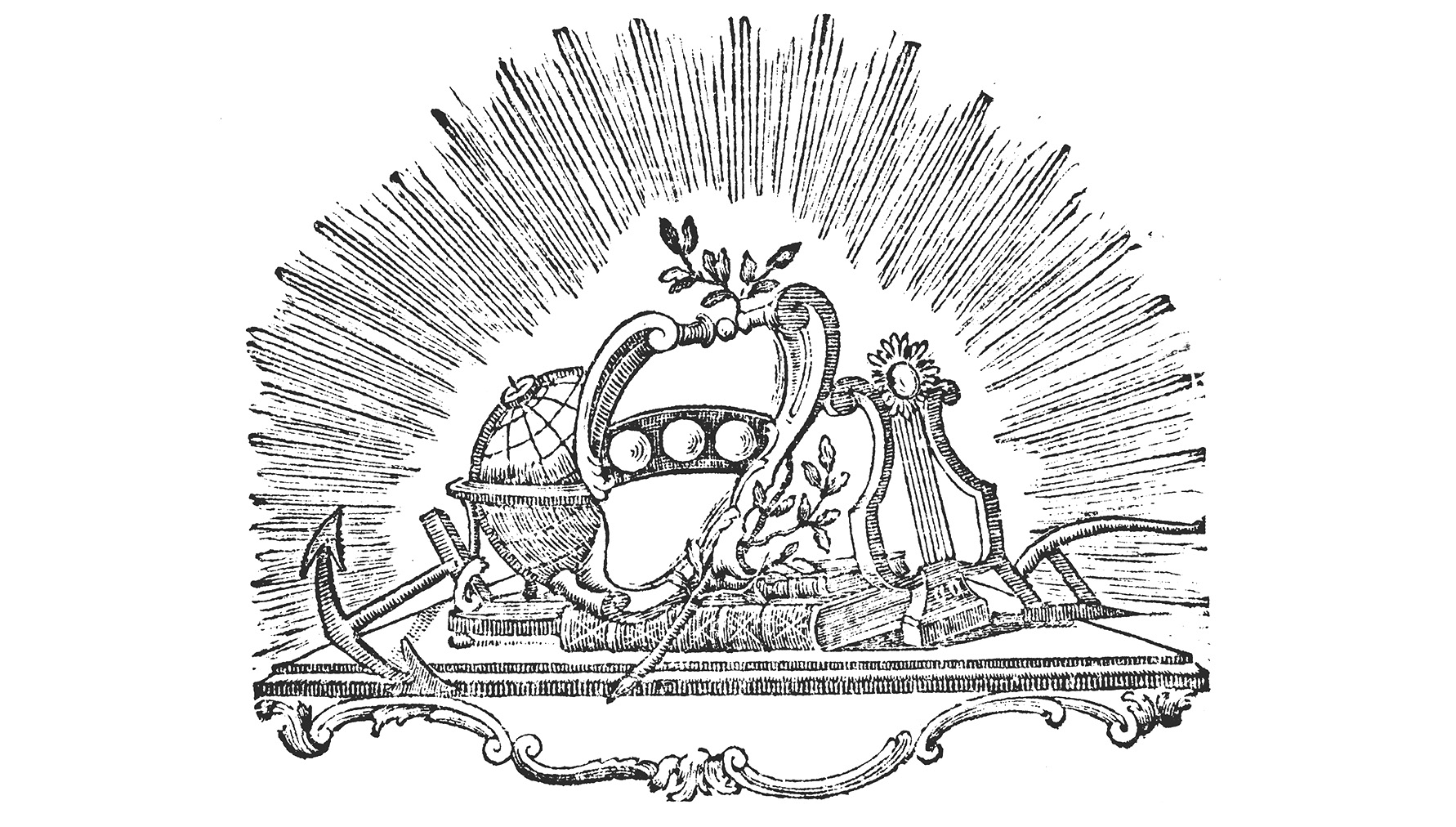 Decorative illustration from "Letter and poem to George Washington, October 26, 1775, in The Pennsylvania Magazine: or, American Monthly Museum"