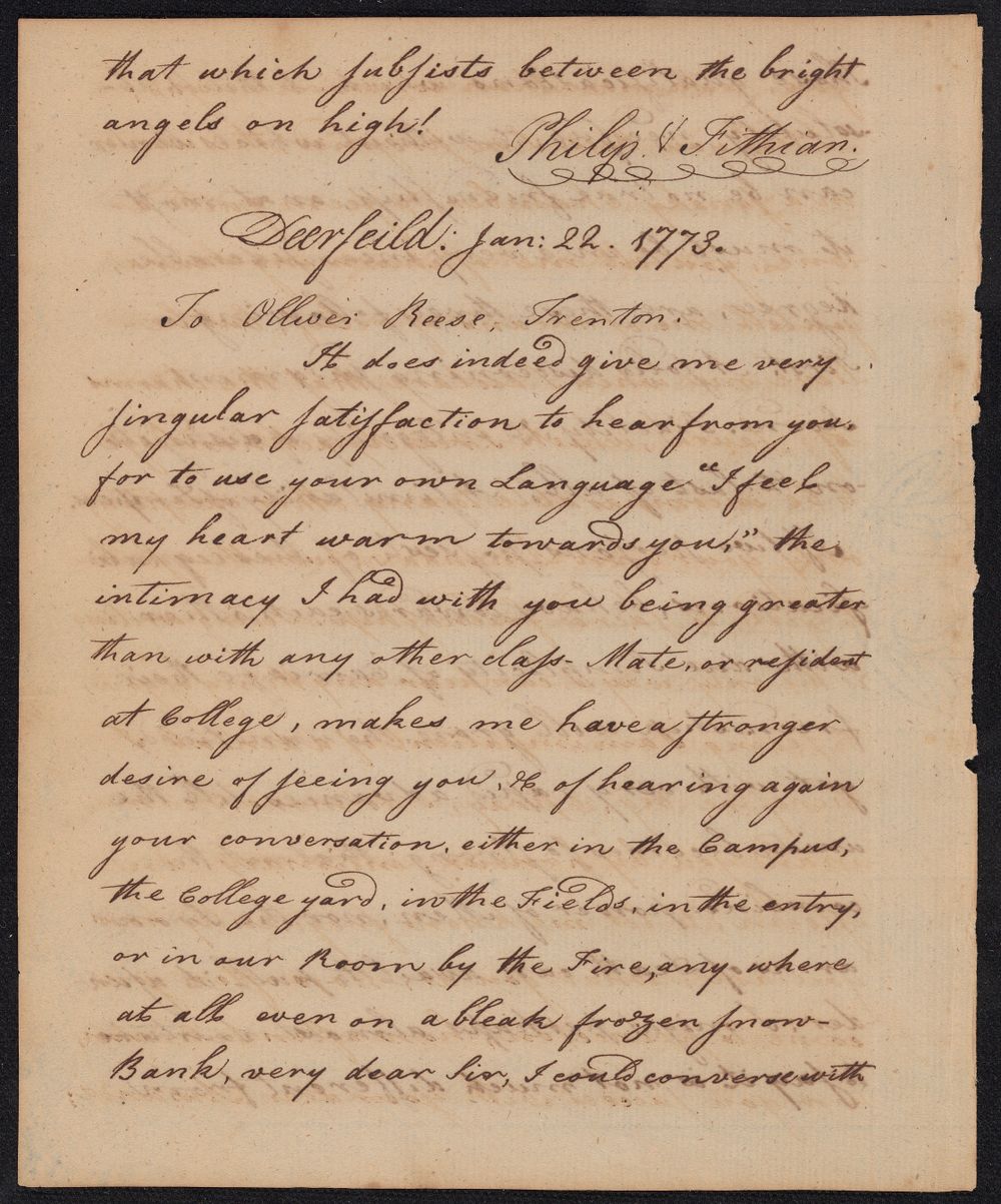 Handwritten 18th century letters. 