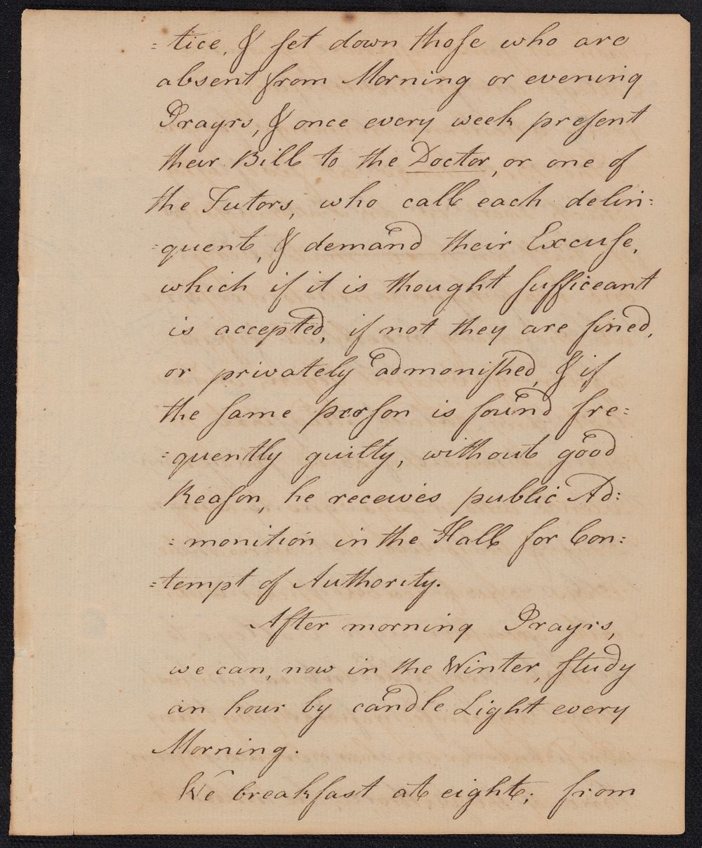 Handwritten letter. 