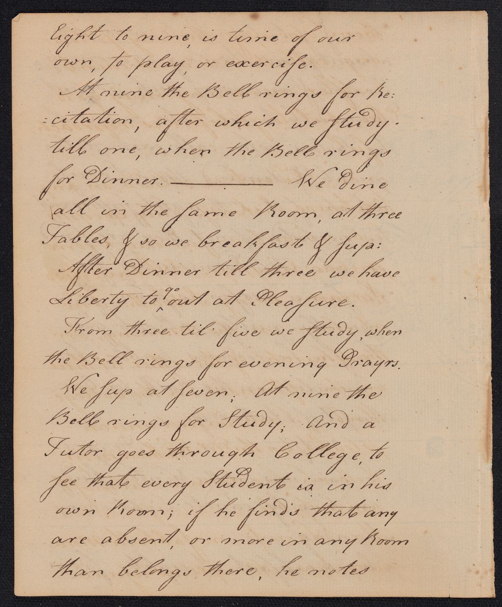 Handwritten letter. 