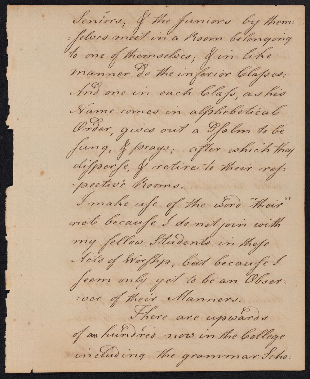 Handwritten letter. 