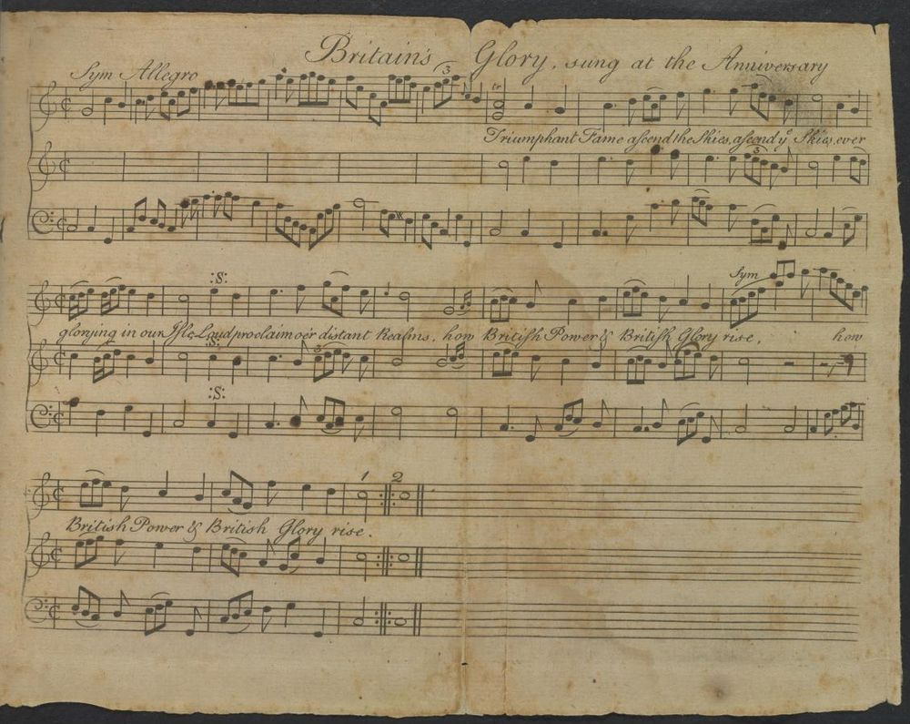 typed published music score with lyrics 