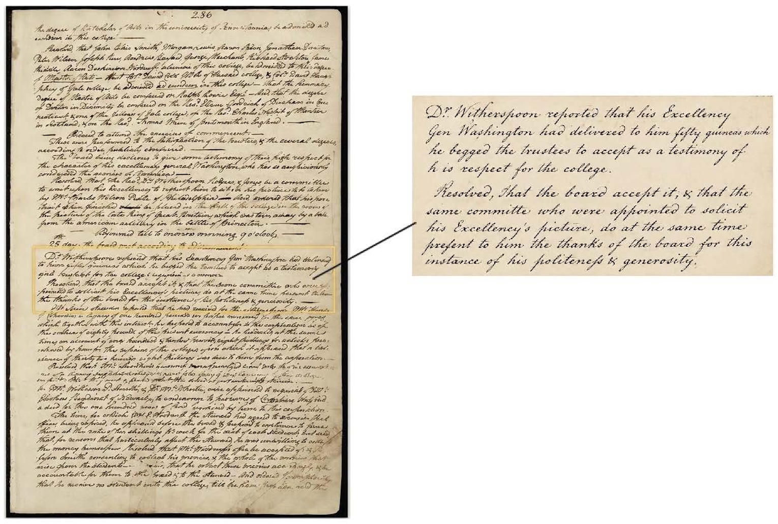 handwritten meeting minutes with superimposed text from minutes 