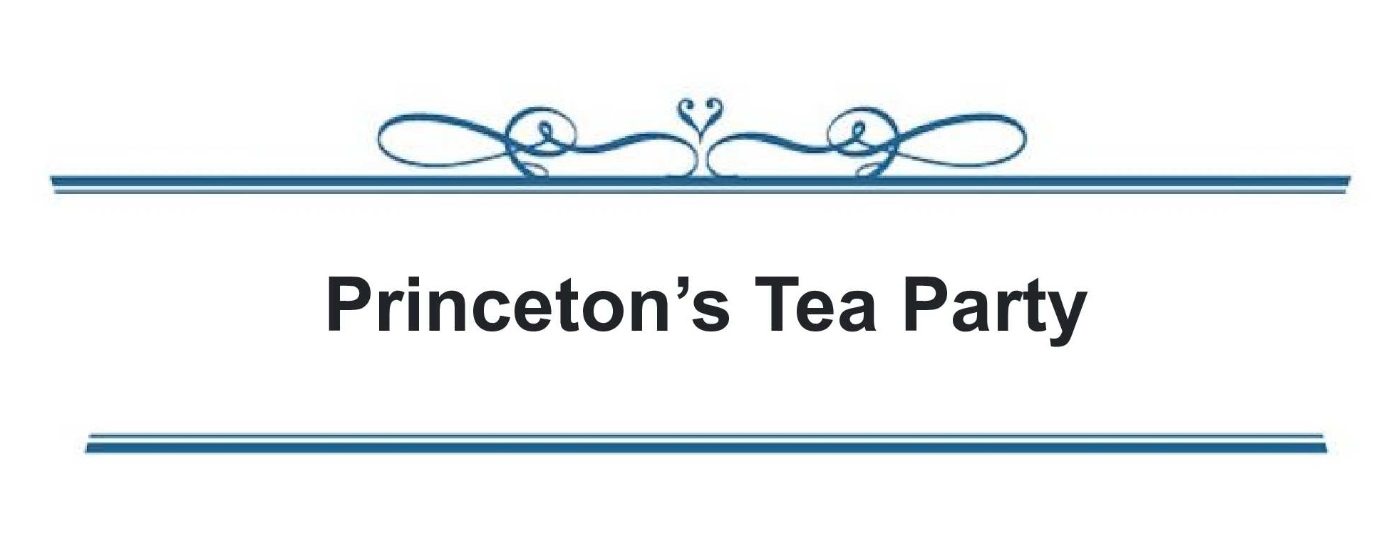 Heading title bolded black font that reads Princeton's Tea Party